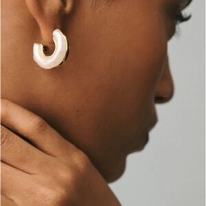 Sunset Resin Open Hoop Earrings